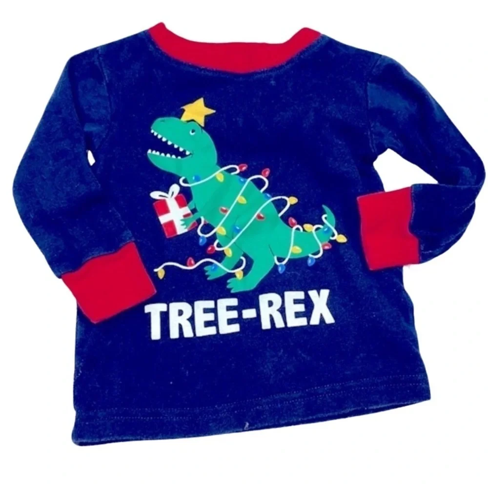 Carters Christmas top TreeRex dinosaur size 12 months